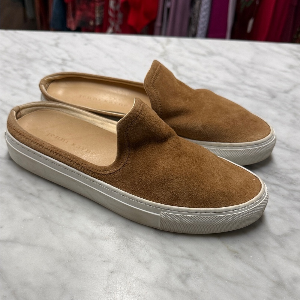 Jenni Kayne Tan Suede Slip On Shoes Sneaker Size 39